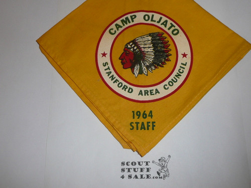 Camp Oljato STAFF Neckerchief, Stanford Area Council, 1964