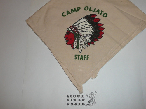 Camp Oljato STAFF Neckerchief, Stanford Area Council, mid-1960's