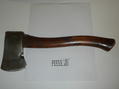 Vintage Official Boy Scout Axe / Hatchet made by Plumb, Early BSA Emblem on Axe Head, 1950's