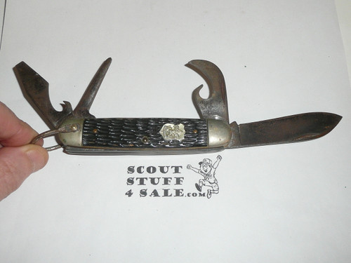 Boy Scout Knife, Imperial Manufacturer, Used with some rust on blades (CSE47)