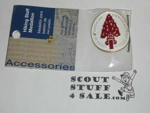 Order of the Arrow Logo Hiking Staff Emblem, new in bag