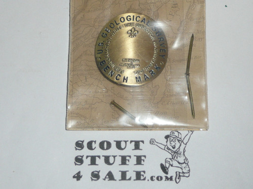 USGS Benchmark Hiking Staff Emblem, Boy Scouts of America