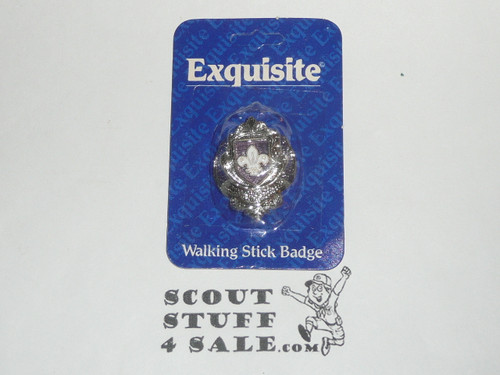 World Scouting Logo Hiking Staff Emblem, Exquisite Company Nickel Plated