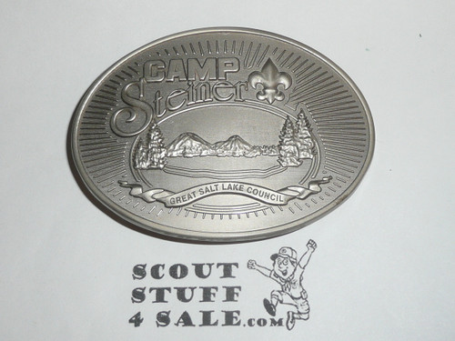 Camp Steiner Cast Belt Buckle, Great Salt Lake Council