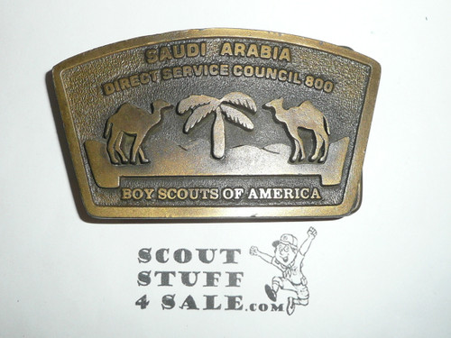 Transatlantic Council Saudi Arabia Cast Bronze Belt Buckle