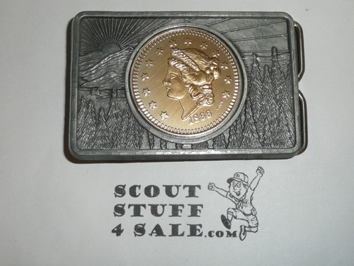 1866 Coin Belt Buckle