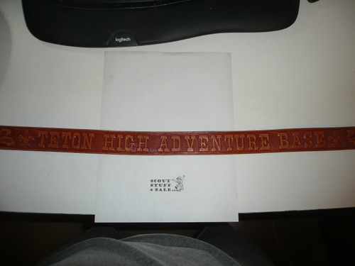 Teton High Adventure Base Tooled Leather Belt, Size 40, Unused