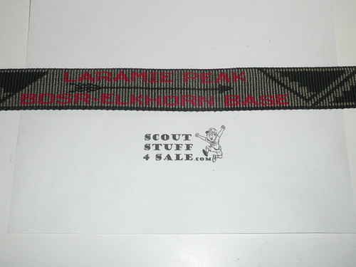 Laramie Peak Boy Scout Camp, BDSR Elkhorn Base, Woven Nylon Belt, Large size