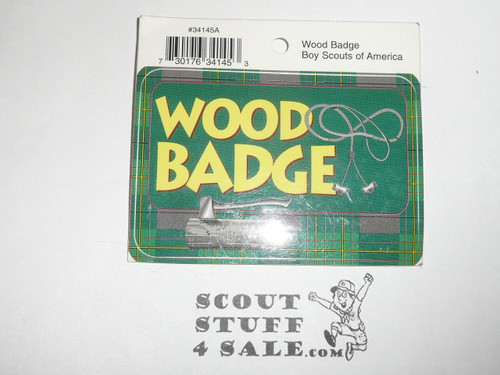 Wood Badge Log, Axe and Beads Sticker, green