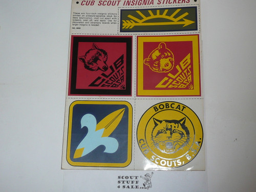Cub Scout Insignia Stickers, 1960's