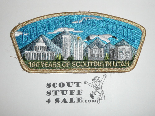 Great Salt Lake Council sa257 CSP - 100 Years of Scouting in Utah, sewn