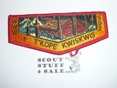 Order of the Arrow Lodge #502 T'Kope Kwiskwis s19 Flap Patch