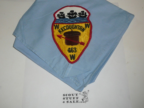 Order of the Arrow Lodge #463 Kecoughtan a3 Neckerchief Patch on blue neckerchief