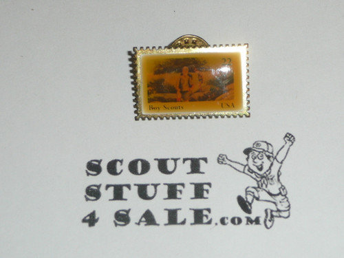22 cent Boy Scouts of America USPS Stamp Enameled Pin - Scout