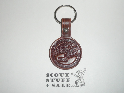 2001 National Jamboree Branded Leather Key Chain