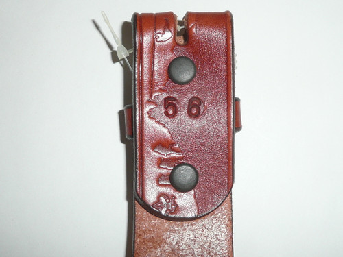 The Summit Bechtel Reserve High Adventure Base Tooled Leather Belt, Size 56, Unused