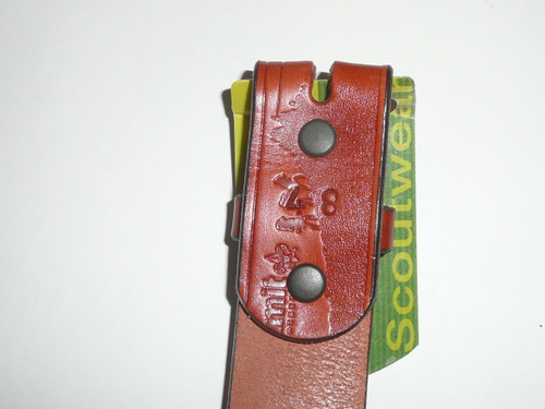 The Summit Bechtel Reserve High Adventure Base Tooled Leather Belt, Size 48, New with Tags