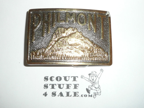 Philmont Scout Ranch, Chrome/Gold Belt Buckle