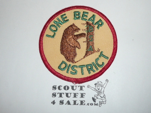 Lone Bear District Patch - Boy Scout