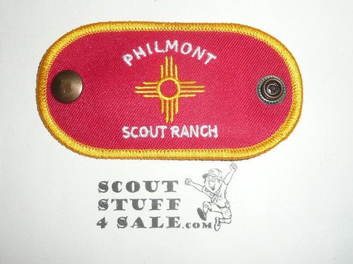Philmont Scout Ranch, Embroidered Snap Neckerchief Slide, NM Logo