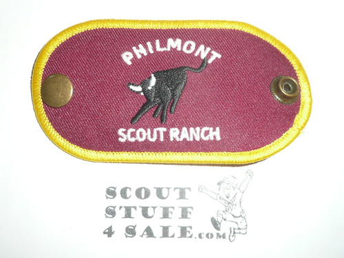 Philmont Scout Ranch, Embroidered Snap Neckerchief Slide, Bull Logo