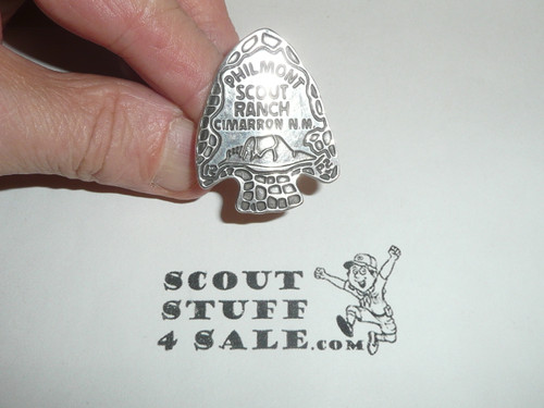 Philmont Scout Ranch,STERLING Silver Arrowhead Neckerchief Slide