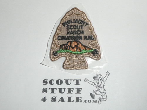 Philmont Scout Ranch, Embroidered Arrowhead Patch with Sticker Back
