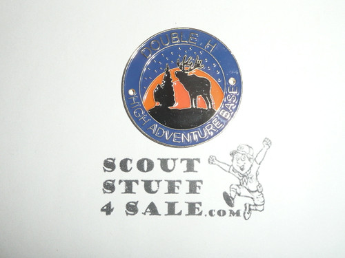 Double H High Adventure Base Coin/Token or Cane Emblem, has two holes for nails