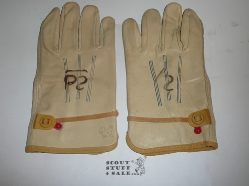 Philmont Scout Ranch, Leather Work Gloves with Philmont Brands