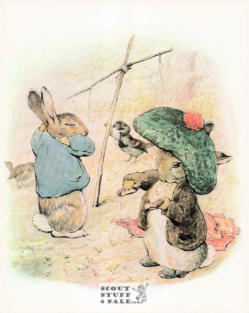 Tale of Benjamin Bunny Beatrix Potter Postcard Classico SF #206-003, 8x10"