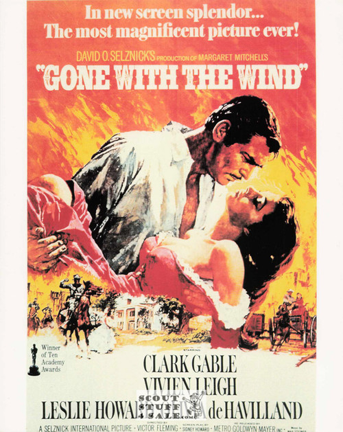 Gone WIth The Wind Movie Poster Postcard by Classico SF #220-121, 8x10"