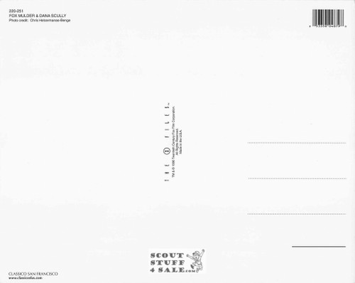 The X Files Postcard by Classico SF #220-251, 8x10"