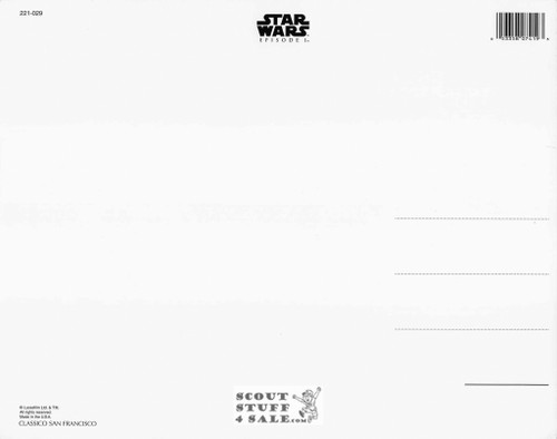 Star Wars Episode 1 Movie Poster Postcard by Classico SF #221-029, 8x10"