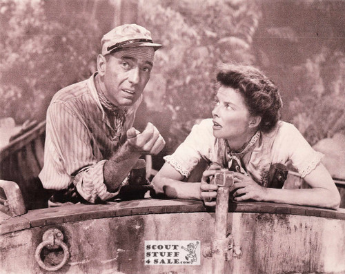 Bogart & Hepburn Sepia Postcard by Classico SF #224-020, 8x10"