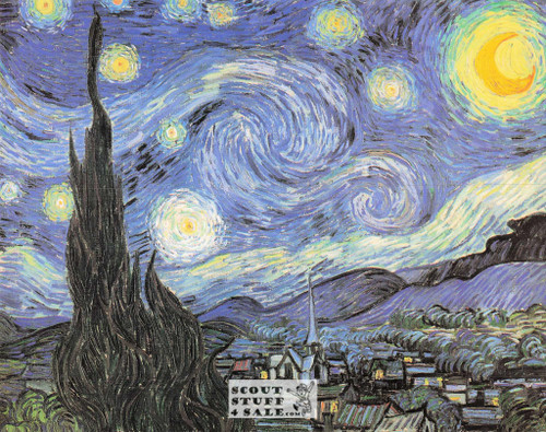 The Starry Night by Vincent Van Gogh Painting Postcard by Classico SF #227-001, 8x10"