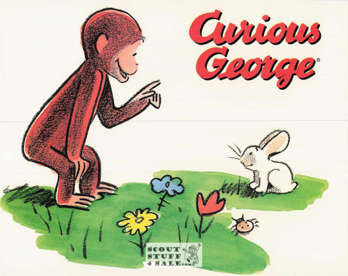 Curious George Cartoon Postcard by Classico San Francisco #228-005, 8x10"