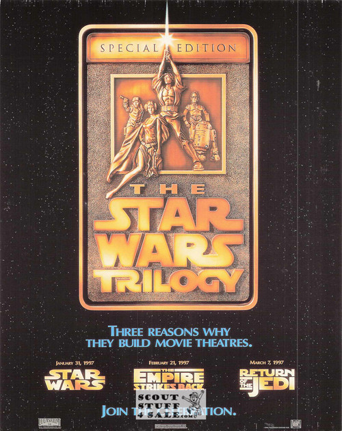 Star Wars Trilogy Movie Poster Postcard by Classico SF #422-040, 8x10"