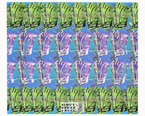 Tribal Ring Magic Eye 3D Optical Illusion Postcard, Classico SF #528-009, 8x10"