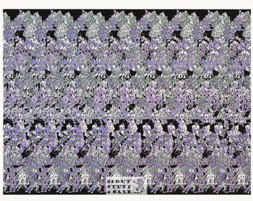 Hockey Magic Eye 3D Optical Illusion Postcard, Classico SF #528-028, 8x10"
