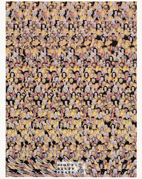 Tennis Magic Eye 3D Optical Illusion Postcard, Classico SF #528-042, 8x10"