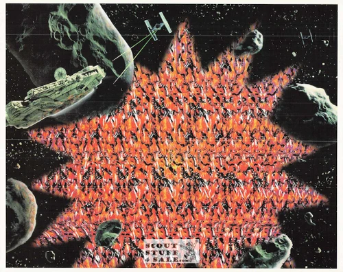Star Wars Magic Eye 3D Optical Illusion Postcard, Classico SF #528-057, 8x10"