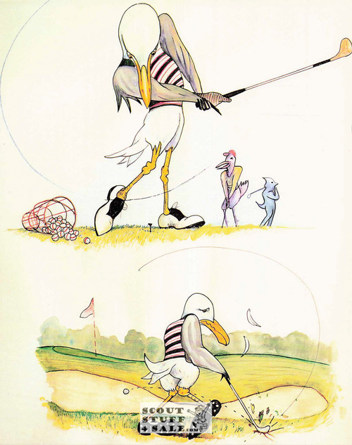 Golfing Birds Postcard. Golfing Bird Enterprises, Classico San Francisco #534-003, 8x10"