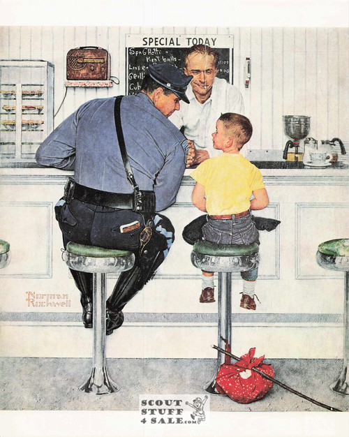 THE RUNAWAY, Norman Rockwell Artwork Postcard, Classico SF #575-003, 8x10"