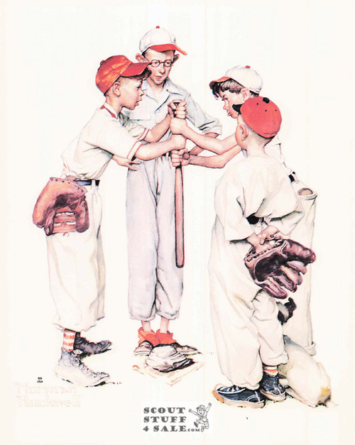 SPORTING BOYS, Norman Rockwell Artwork Postcard, Classico SF #575-007, 8x10"
