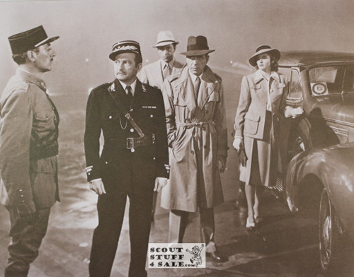 Humphrey Bogart in Casablanca Sepia Poster Postcard by Classico SF #130-017, 11x14"