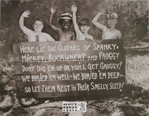 The Little Rascals Our Gang Sepia Poster Postcard by Classico SF #130-074, 11x14"