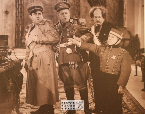 The Three Stooges Sepia Poster Postcard by Classico SF #130-247, 11x14"