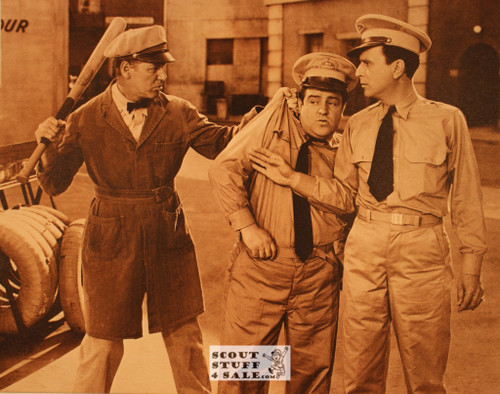 Abbot and Costello Sepia Poster Postcard by Classico SF #130-e3, 11x14"