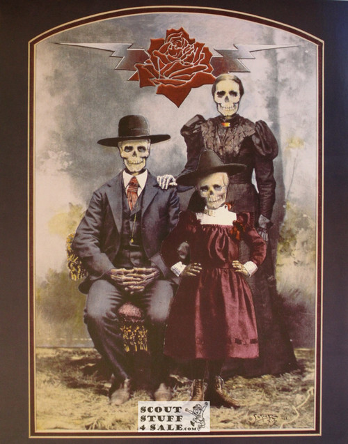 Grateful Dead Family Album Poster Postcard by Classico SF #182-070, 11x14"