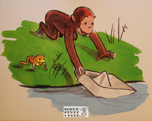 Curious George Poster Postcard by Classico SF #182-087, 11x14"